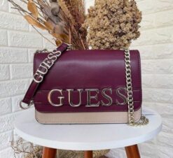 Guess Etereo Logo Quilted Crossbody Bag With Box DustBag SlingBelt