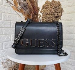 Guess Etereo Logo Quilted Crossbody Bag With Box DustBag SlingBelt