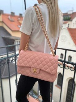 Chanel Classic Double Flap Shoulder 
 Bag With Box DustBag