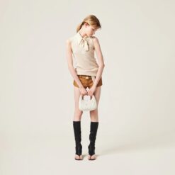 Miu Miu Wander Matelass Nappa Leather Hobo Bag With OG Box Dust Bag (2178 Beige)*🤍💯