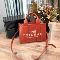 Marc Jacobs Medium The Tote Bag With OG Box & Dust Bag & Shoulder Strap (Peach - 941)