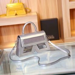 Karl Lagerfeld  IKON Crossbody Shoulder Bag With OG Box & Dust Bag (Silver - 922)
